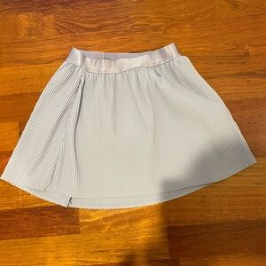 All in Motion Blue Mini Skater Skirt with Pleated High-low Style for Casual Wear